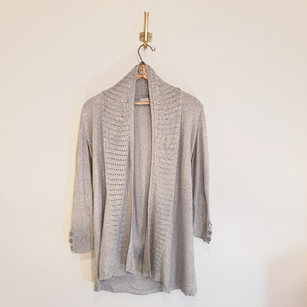Silver Cardigan Sweater